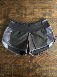 Zyia Active Shorts Womens XS Black Camo Lined Athletic High Rise Stash Pocket - Picture 1 of 9