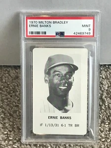 1970 Milton Bradley ERNIE BANKS PSA 9 Mint Cubs LOW POP NEW CLEAN CASE - Picture 1 of 2
