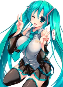 Hatsune Miku Weatherproof Waifu Anime Sticker 6" Car Decal - Picture 1 of 1