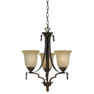 Cal Lighting Dabois Iron 3 Light Chandelier, Gold Bronze/Golden, 21" - FX-3506-3 - Picture 1 of 1