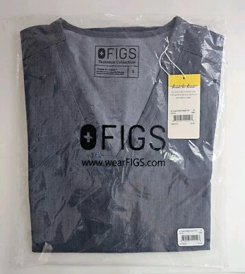 Blusa Médica FIGS Para Mujer Brezo Denim Casma 3 Bolsillos Talla S Pequeña NUEVA en BOLSO Foto 1 de 3