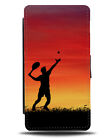 Tennis Flip Cover Wallet Phone Case Player Racket Ball Gift Sunrise Sunset i771