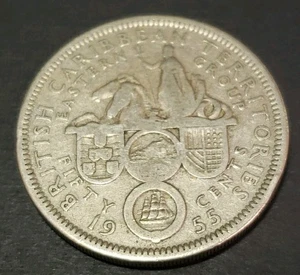 1955 East Caribbean Territories 50 Cents - Picture 1 of 2