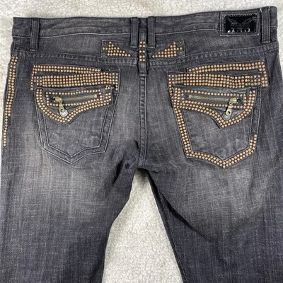 Jeans Robin's Jean para hombre 42 negro denim rosa con solapa tachonada (medidas. 44x36) Foto 1 de 4