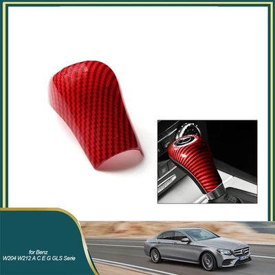 Red Gear Shift Knob Cover For Mercedes-Benz C Class W204 W203 2004-2013 - Image 1 of 4
