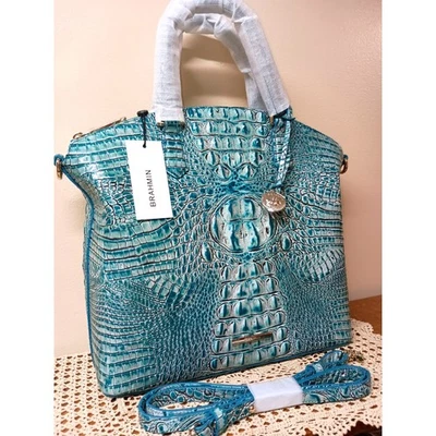 NWT BRAHMIN MINERAL BLUE MELBOURNE LARGE DUXBURY - Image 1 of 4