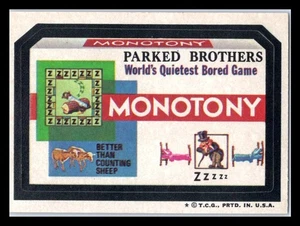 1974 Topps Wacky Packages Monotony Bored Juego 6ta Serie Pegatina Ex--Nuevo - Imagen 1 de 1
