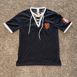 NWT San Francisco Giants Jersey Victoria’s Secret Pink Women’s Sz XS MLB Lace Up - Picture 1 of 8