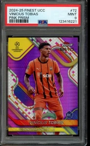 Topps Finest Vinicius Tobias Pink Hyper RC 2025/125 #72 PSA 9 - Imagen 1 de 2