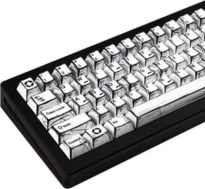 Japanese Manga Keycaps 136 Keys, White PBT Material - Picture 1 of 9