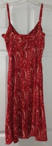 Loft Petites Red Floral Halter Neck Sleeveless Dress Size Size - Picture 1 of 4