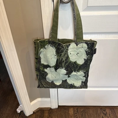 Vintage Andy Warhol canvas Tote Bag Army Green Banana Coin Pouch Art One Size - Image 1 of 4