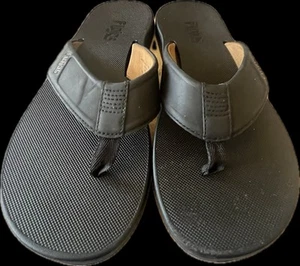Flojos Mens Thong Flip Flops Sandals US Size 11 Black - Picture 1 of 9