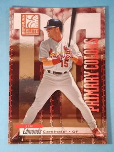 2001 Donruss Elite Primary Colors RED Jim Edmonds Cardinals #PC-37 170/975 ⚾ - Picture 1 of 2