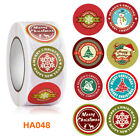500Pcs/Roll Christmas Gift Box Round Labels Craft Pape Sticker Packaging Tape