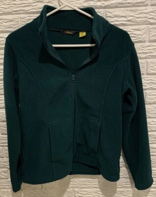 Cabela’s Women’s Forest Green Fleece Full Zip- Up Jacket , Size Small, Pockets - Image 1 of 4