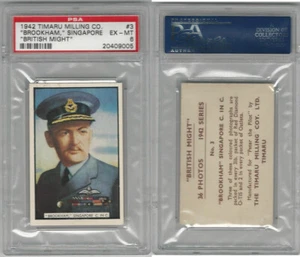 Timaru 1942, British Might, #3 Brookham, Singapur, PSA 6 excelente, ZQL - Imagen 1 de 1
