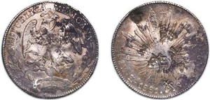 Mexico 1881 Zs JS 8 Reales Silver 903 XF - Picture 1 of 1