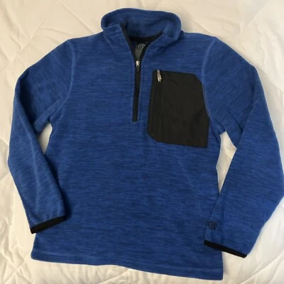 C9 Champion мальчика синий флис 1/4 молнии свитер легкий куртка маленький 6/7 - Изображение 1 из 2