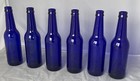 6 COBALT BLUE BEER BOTTLES BREWING Vases Flowers Crafts Wedding Herbs Wind Chime