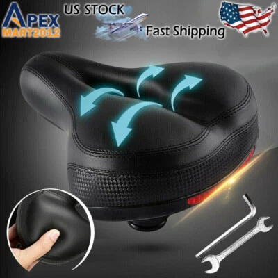 Comfort Wide Big Bum Soft Gel Cruiser Bike Saddle Bicycle Seat Air Cushion Pad - Image 1 of 4