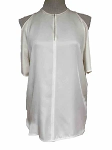 $179 New Nordstrom Classiques Entier Cold Shoulder Top Silk Blouse Size XS Ivory - Picture 1 of 4