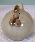 Vintage Ceramic Fat Round Pregnant Chicken Hen Clucker Yard Bird Figurine