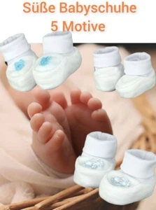 5 Paar Erstlingssocken Babyschuhe Babyschühchen Erstlingsschuhe Geschenk Geburt - Bild 1 von 7
