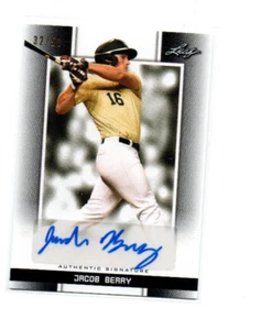2019 Leaf Perfect Game National Showcase Autographs Black #BAJB5 Jacob Berry /50 - Picture 1 of 2
