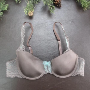 b.tempt'd Bra 34B Gray Lace Padded Underwire Adjustable Clasp Back - Picture 1 of 11