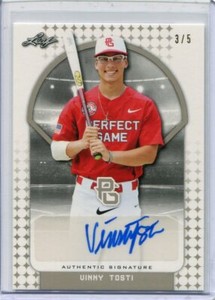 2017 Leaf Perfect Game All-American Game Day Autographs Vinny Tosti Auto 3/5