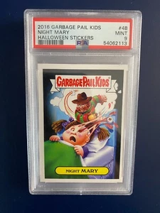 2016 GARBAGE PAIL KIDS Night Mary #4B Halloween Stickers GPK PSA 9 - Picture 1 of 1