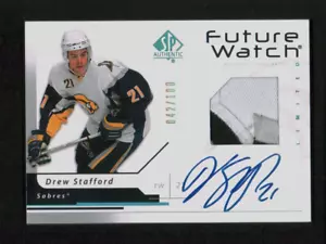 2006-07 SP Authentic Limited Future Watch Patch Autographs Drew Stafford /100 - Foto 1 di 2