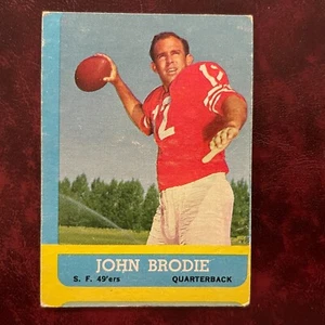 1963 Topps Set JOHN BRODIE JOHNNY UNITAS MISCUT #134 SAN FRANCISCO 49ERS - VG-EX - Picture 1 of 2