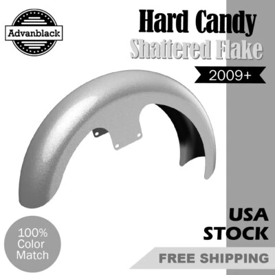 Hard Candy Shattered Flake 21" Reveal Wrapper Hugger Front Fender For Harley 09+ - Image 1 of 4