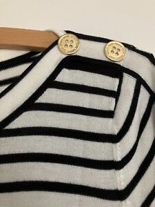 Supersoft modal cotton bold breton stripe dress Armani Jeans nautical preppy
