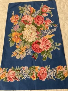 Vtg 1990's Ralph Lauren Melissa Blue Standard Single  Pillowcase  VGUC - Picture 1 of 12