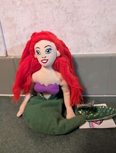 The Disney Store The Little Mermaid Ariel Bean Bag Plush Apx 8 In