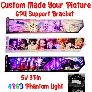 Custom Picture Horizontal GPU Bracket ARGB Phantom Light GPU Support Side Panel - Bild 1 von 10