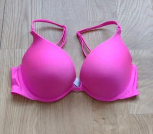 Sujetador Victoria's Secret 34C rosa contorneado push up inmersión acolchada UW excelente estado - Imagen 1 de 3