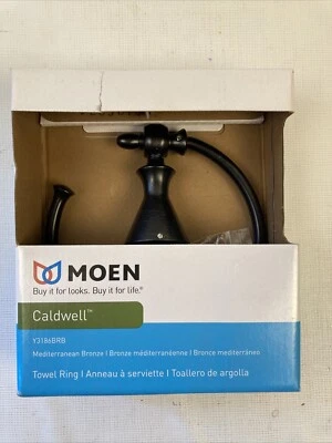 Anillo Toalla Moen Caldwell Y3186BRB en Bronce Mediterráneo Nuevo Abierto Nuevo En Caja Completo Foto 1 de 4