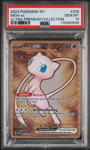 2023 Pokemon Mew ex Full Art 151 UPC Gold Metal Promo Card 205/165 PSA 10 GEM MT - Picture 1 of 2