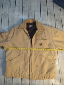 Vintage J43 Wet Blanket-Lined SandstoneDuck Detroit Jacket 1999 Lg - Bild 1 von 16