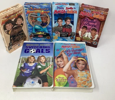 VHS Video Tape Mary-Kate Ashley Olsen Twins Set Of 6 Adventures Invited Series - Image 1 of 3
