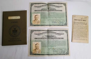 Altes Maritim Lot Dauerentladungsbuch Bürger Seemann Ausweis Zertifikat - Bild 1 von 15