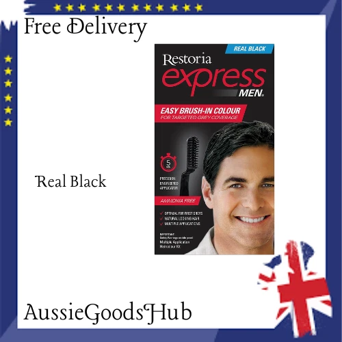 🔯Restoria Express Easy Brush-In Hair Colour  In 5-Min :-: Real-Black🔯 - image 1 of 1