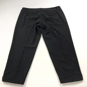 White House Black Market 12 (Fit 36W 24L) Mid Rise Zip Moto Pants Black - Picture 1 of 11