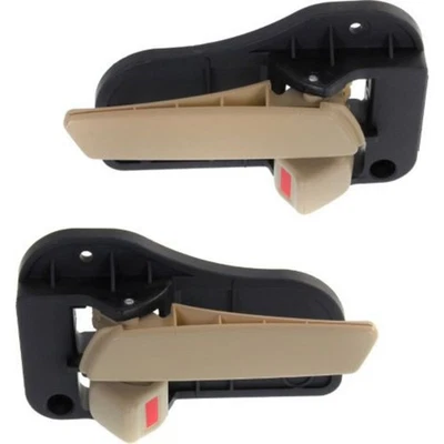 Interior Door Handle For 2007-2012 Kia Rondo Set of 2 Beige Plastic - Image 1 of 4
