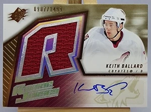 Keith Ballard RC Rookie 2005-06 SPx #185 /1499 Auto Phoenix Coyotes - Picture 1 of 2