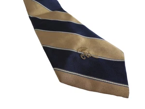 Countess Mara DH Holmes Men's Neck Tie Sisteen Satin Navy Blue / 56" x 3.50" - Picture 1 of 6